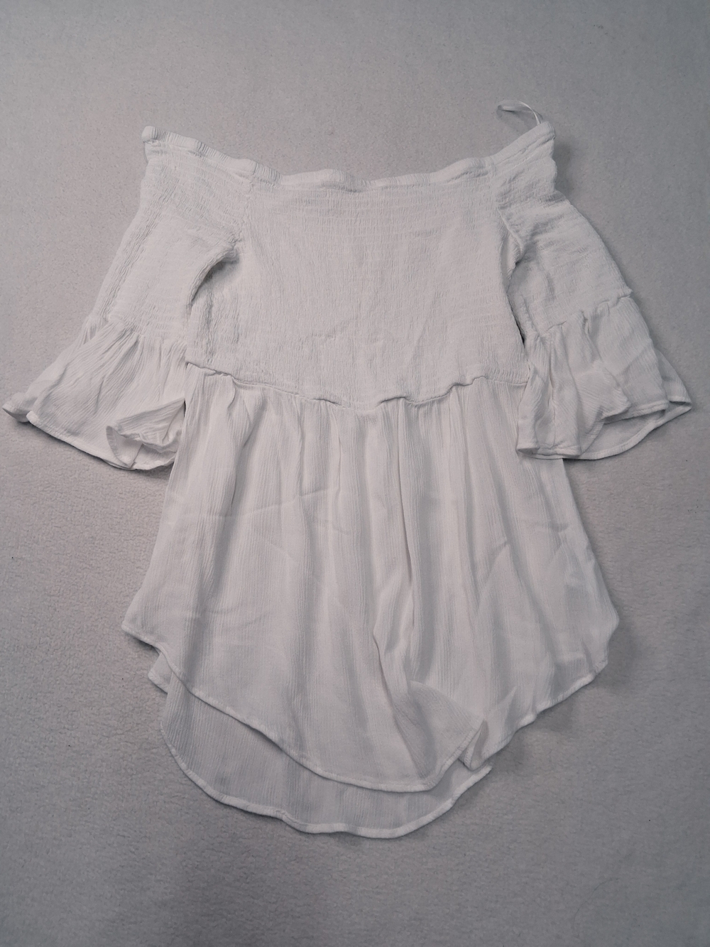 Kismet Off-Shoulder White Boho Blouse